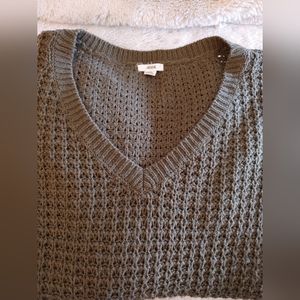 Ardene's Army Green Chunky Knit V-Neck Sweater ~ Size XL